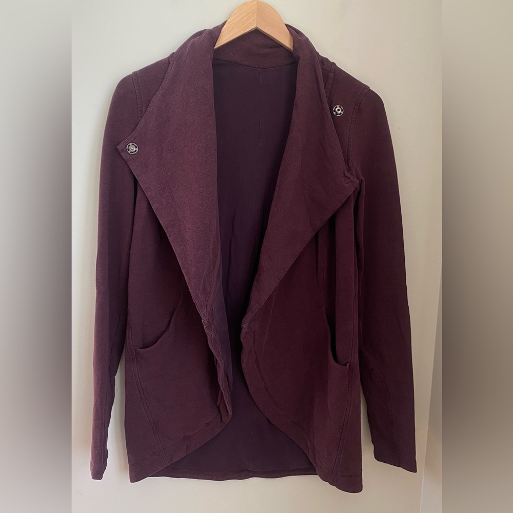 Lululemon That's A Wrap Heathered Bordeaux Drama Ladies Size 4 Comfy Athleisure - Picture 3 of 14